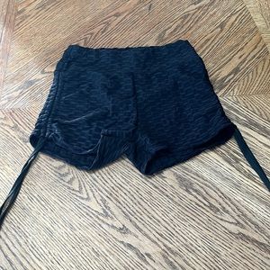 Black shorts with side ties